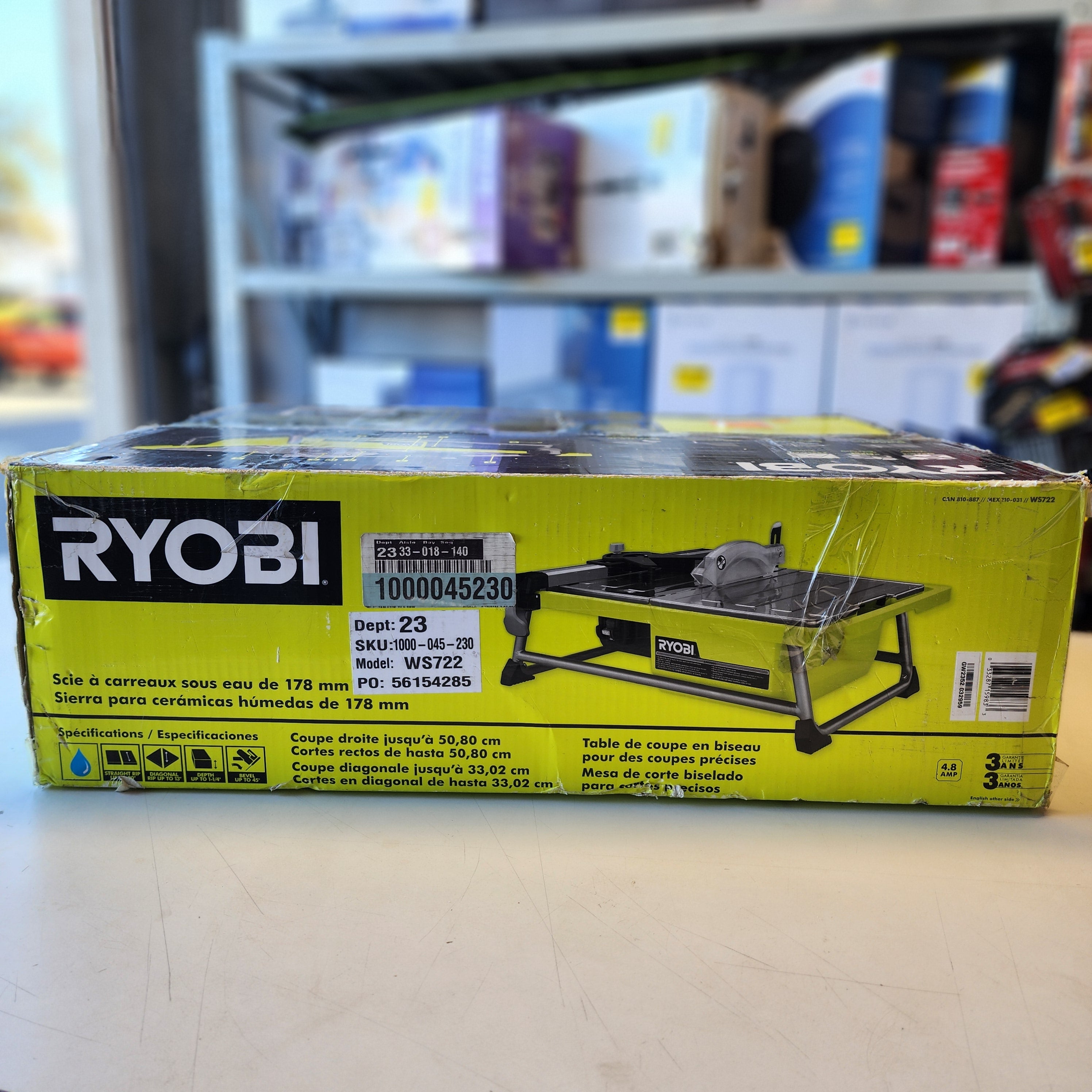 4.8 -Amps 7 in. Blade Corded Tabletop Wet Tile Saw (WS722) 4.8 -Amps 7 in. Blade Corded Tabletop Wet Tile Saw (WS722)